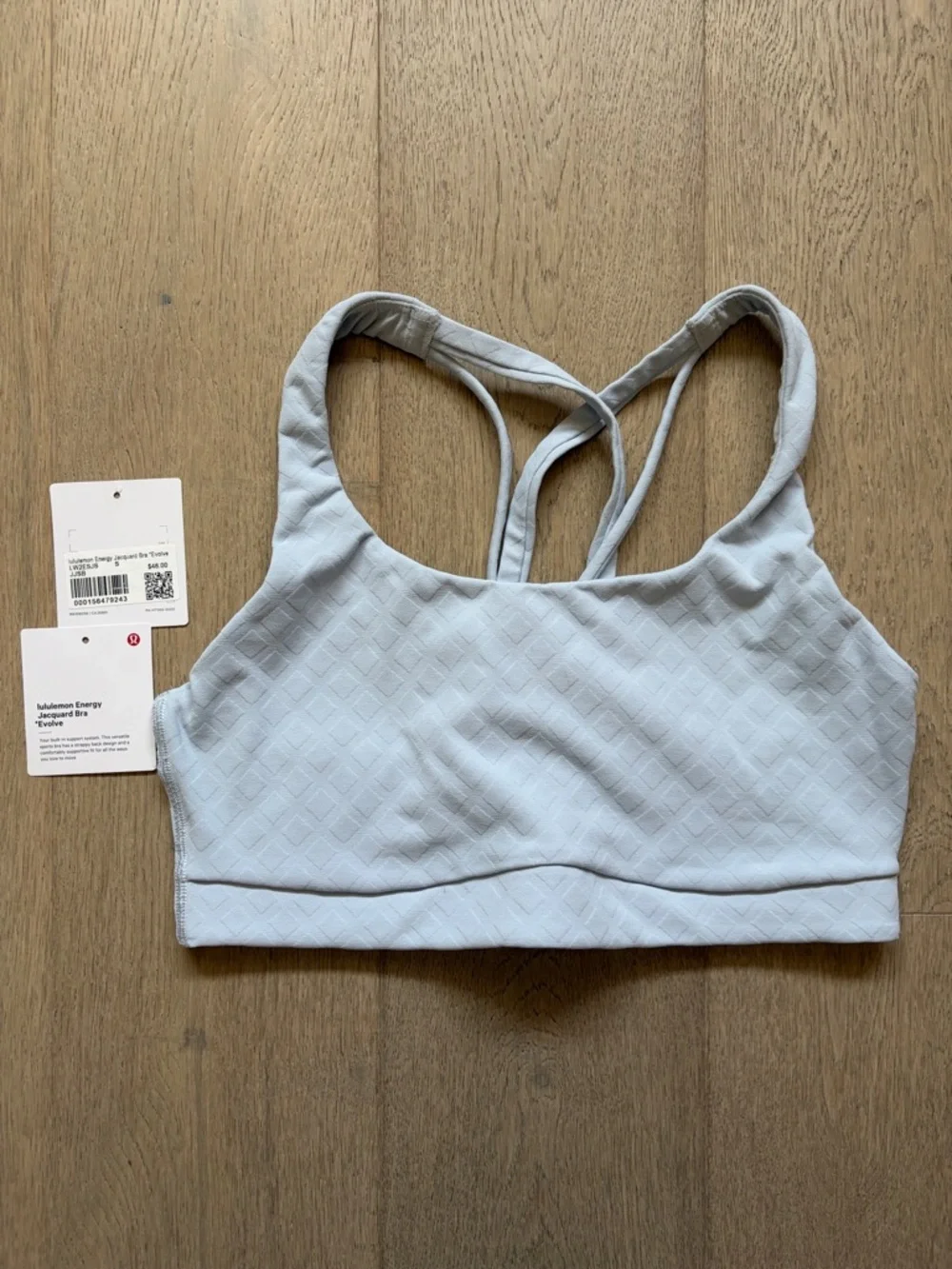 EUC energy jacquard bra *evolve trace texture starch blue size small lululemon